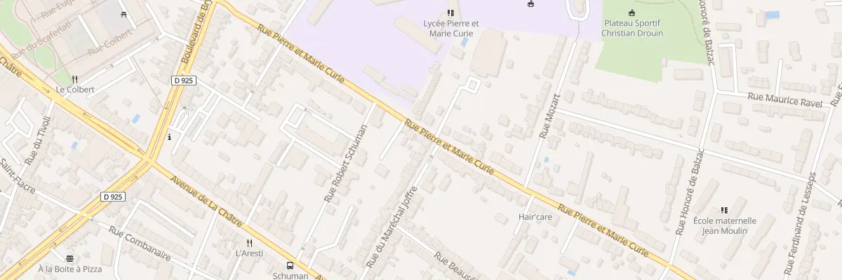 Plan du 36 Rue Pierre et Marie Curie à Châteauroux