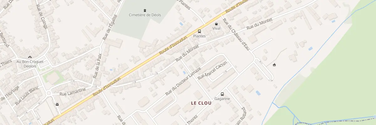 Plan du 50 Rue du Montet à Déols