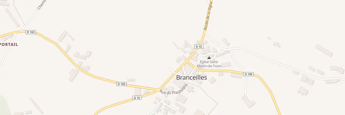 Plan du 1880 Rte de la Vigne à Branceilles