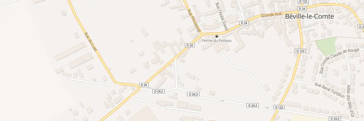 Plan du 1 Av de la Gare à Béville-le-Comte