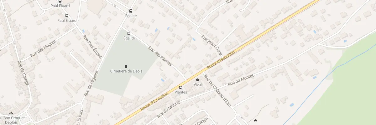 Plan du 2 Rue des Plantes à Déols