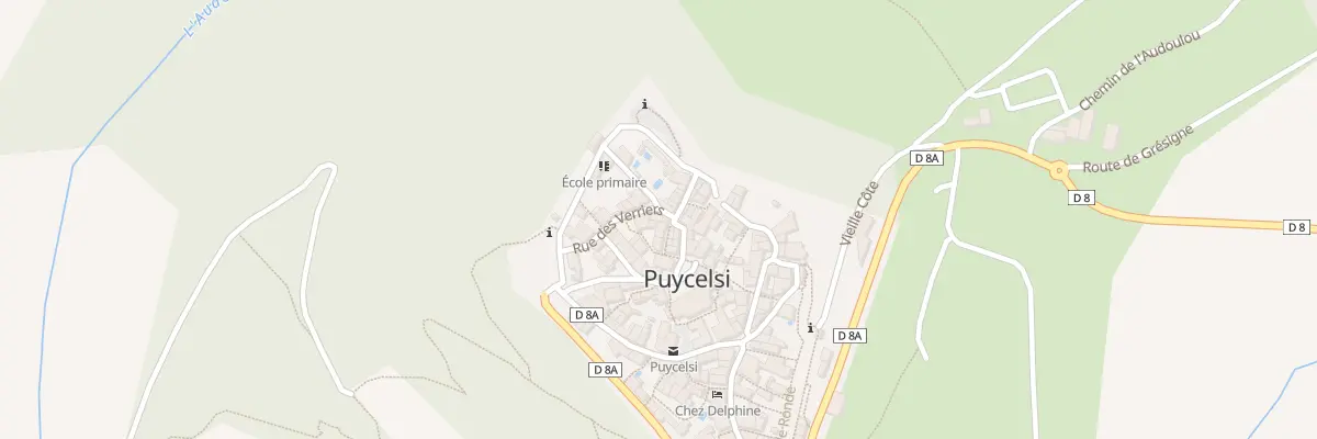 Plan du 10 Rue des Verriers à Puycelsi
