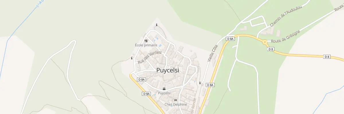 Plan du 6 Rue Petite à Puycelsi