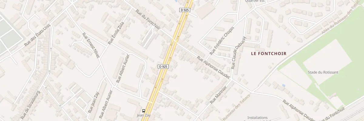 Plan du 6B Rue Alphonse Daudet à Châteauroux