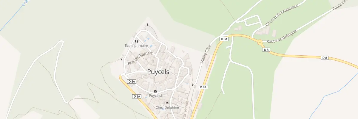 Plan du 6 Rue des Gardes à Puycelsi