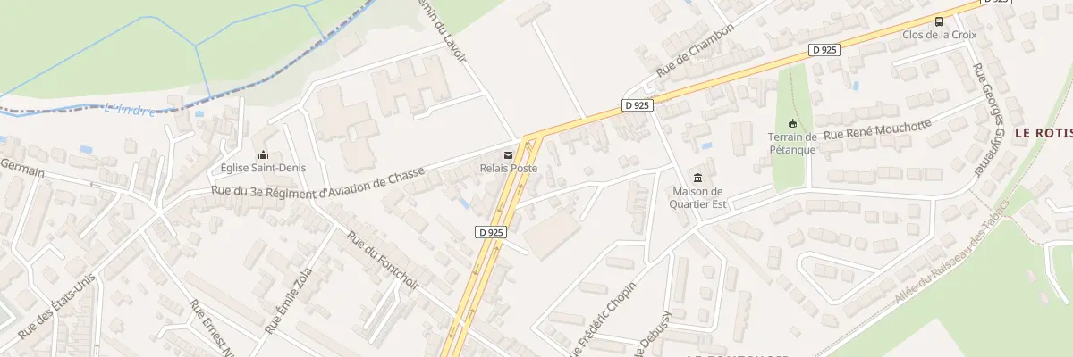 Plan du 166B Bd Saint-Denis à Châteauroux
