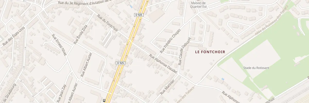 Plan du 19 Rue Alphonse Daudet à Châteauroux