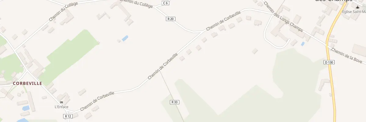 Plan du 21 Che de Corbeville à Saint-Martin-des-Champs