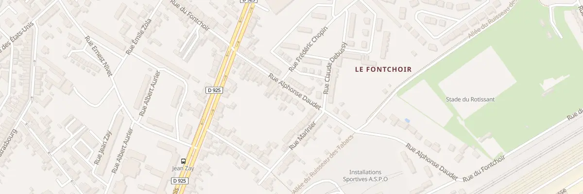 Plan du 30 Rue Alphonse Daudet à Châteauroux