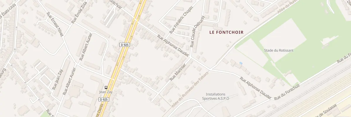 Plan du 34 Rue Alphonse Daudet à Châteauroux