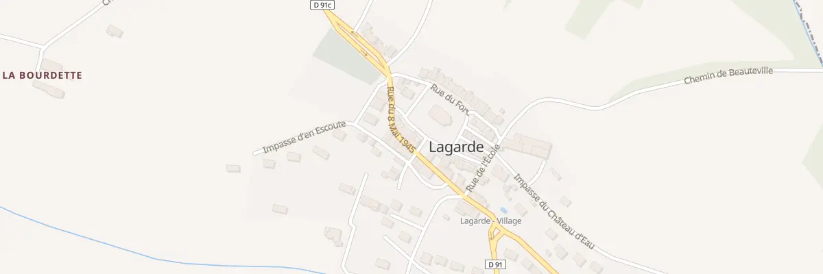 Plan du 25 Village à Lagarde