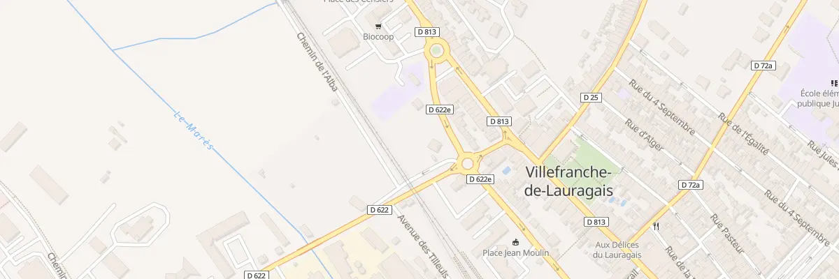 Plan du 1 Av Francois Mitterrand à Villefranche-de-Lauragais