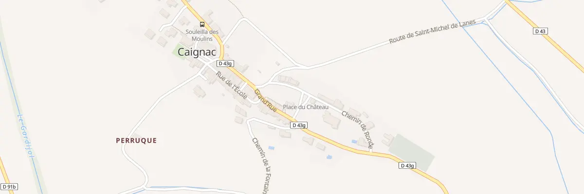 Plan du 3 Rue Centrale à Caignac
