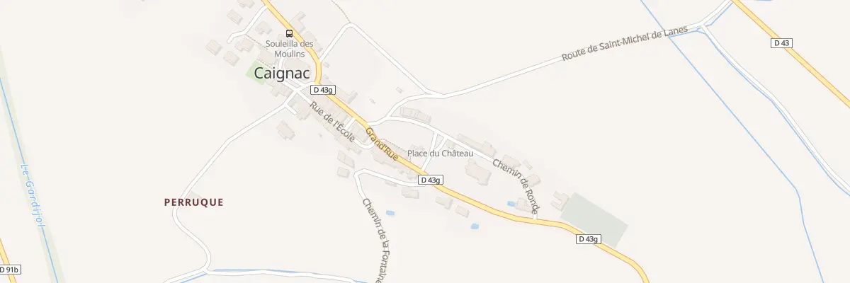 Plan du 5 Rue Centrale à Caignac