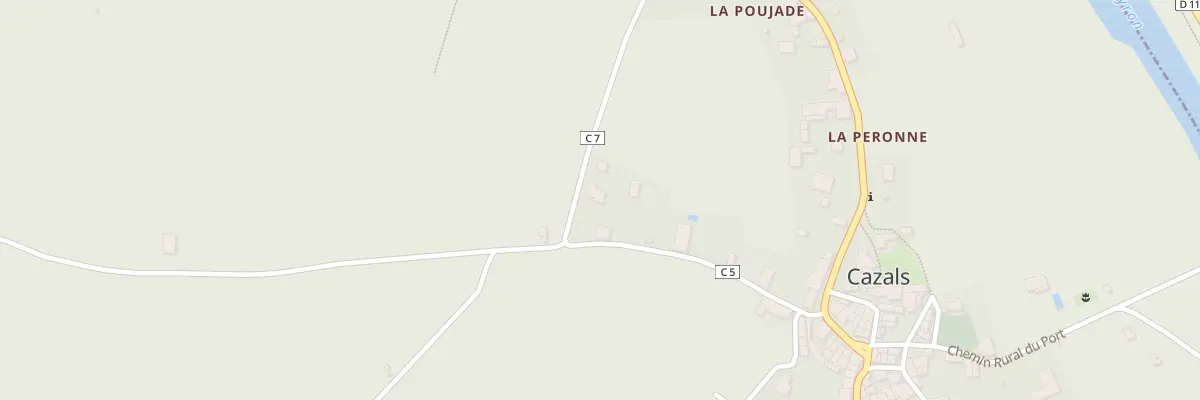 Plan du 5031 La Poujade à Cazals