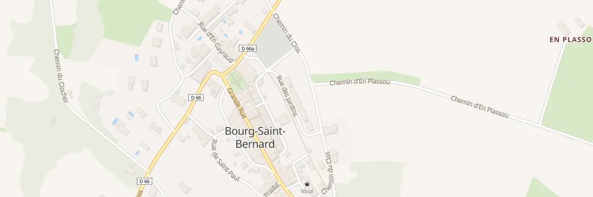 Plan du 5 Rue des Jardins à Bourg-Saint-Bernard
