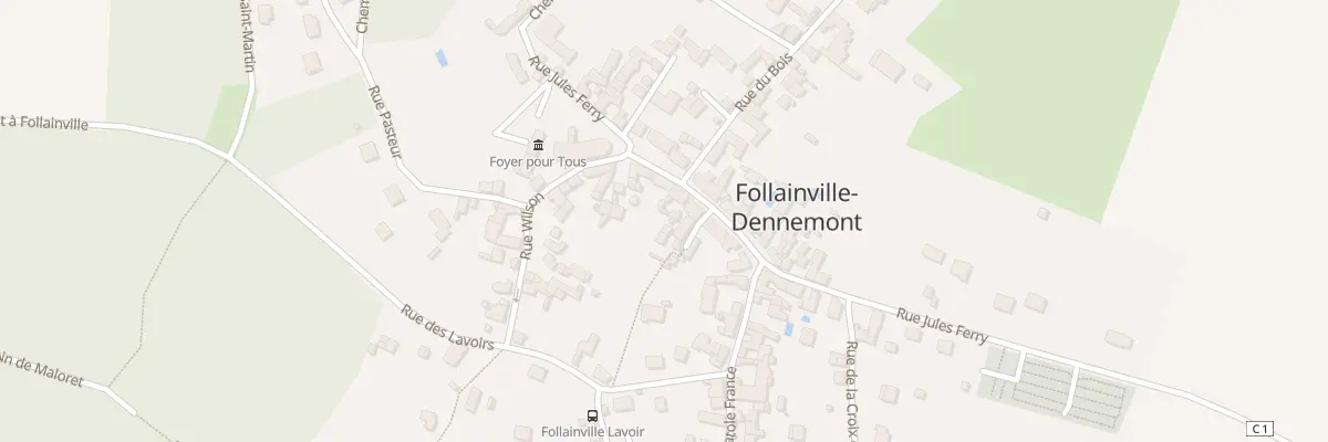 Plan du 5 Rue Jules Ferry à Follainville-Dennemont