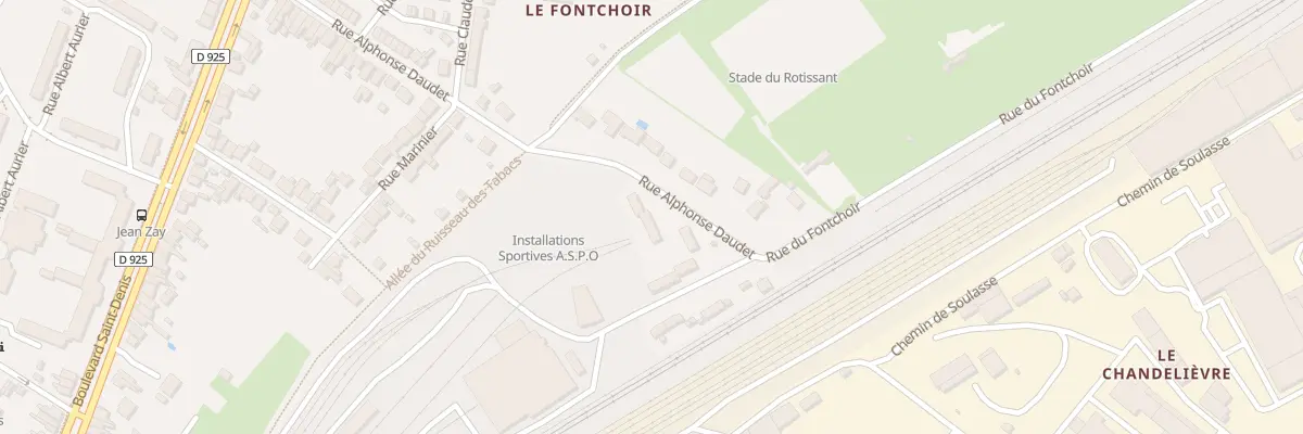 Plan du 54 Rue Alphonse Daudet à Châteauroux