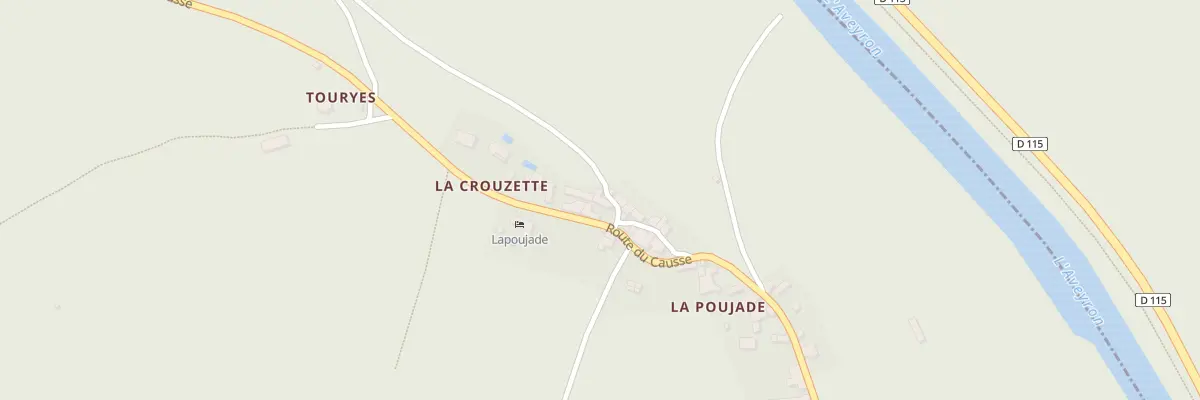 Plan du 5138 La Poujade à Cazals