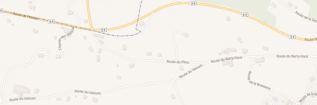 Plan du 450 Le Pilou Ouest à Chameyrat