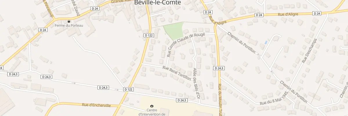 Plan du 15 Rue Comte Claude de Rouge à Béville-le-Comte