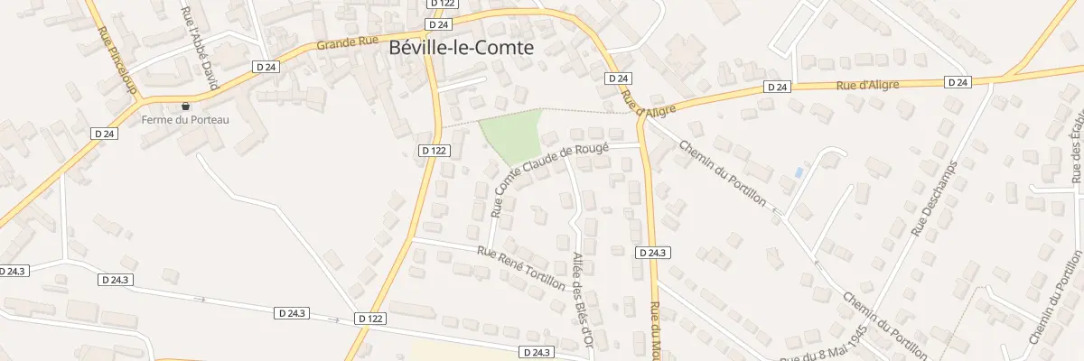 Plan du 9 Rue Comte Claude de Rouge à Béville-le-Comte