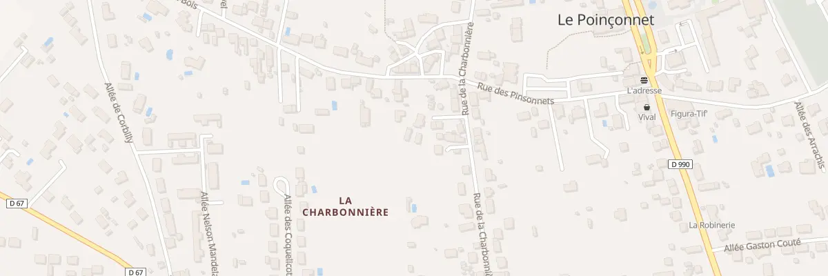 Plan du 21 Rue de la Charbonnière au Poinçonnet