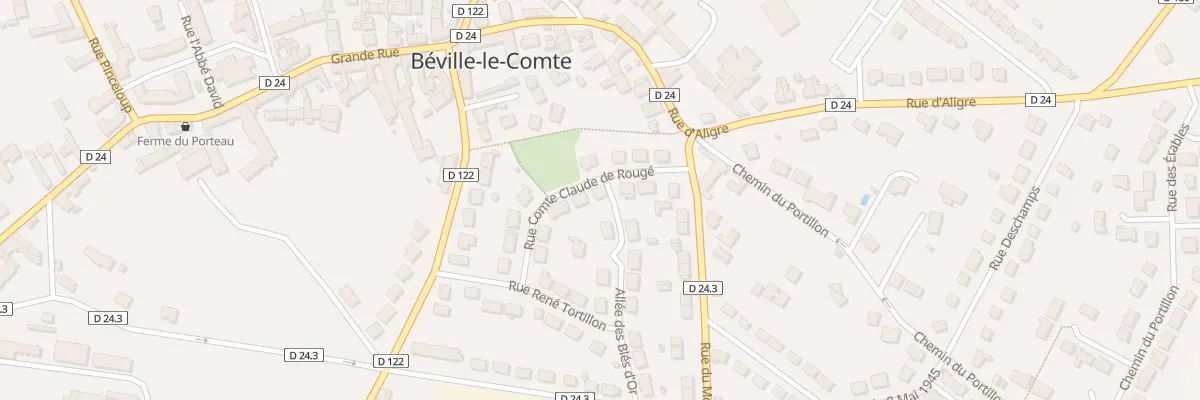 Plan du 7 Rue Comte Claude de Rouge à Béville-le-Comte