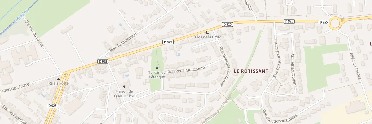 Plan du 10 Rue René Mouchotte à Châteauroux