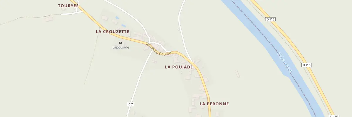 Plan du 5036 La Poujade à Cazals