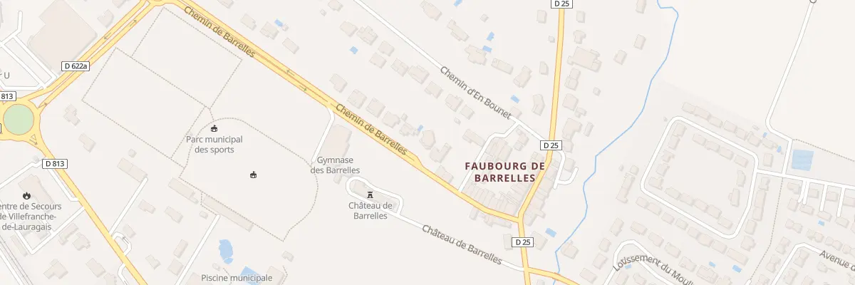 Plan du 2 Che de Barrelles à Villefranche-de-Lauragais