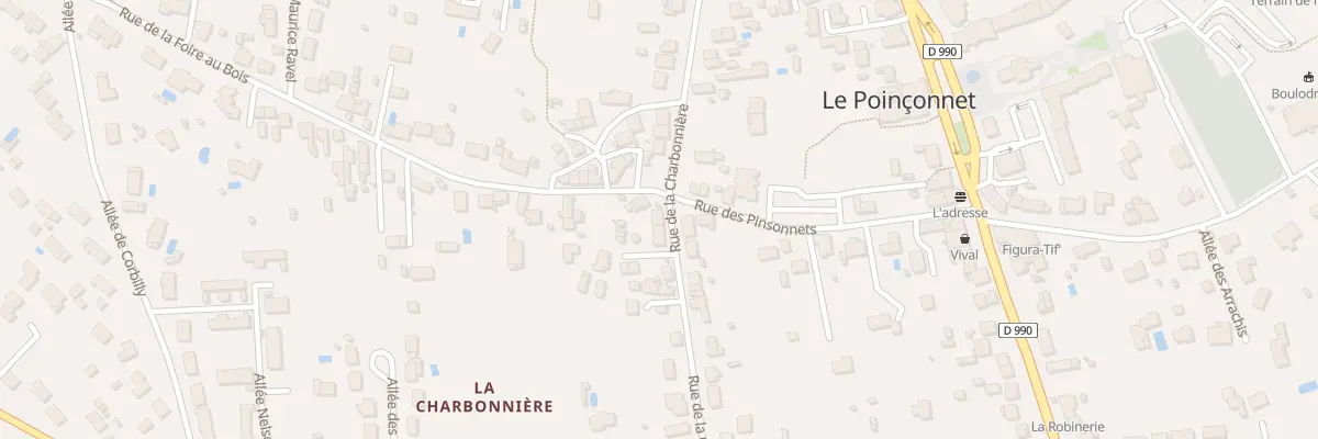 Plan du 25 Rue de la Charbonnière au Poinçonnet