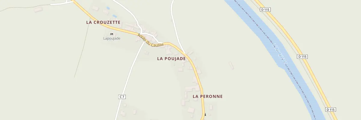 Plan du 5035 La Poujade à Cazals