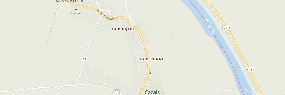 Plan du 5034 La Poujade à Cazals