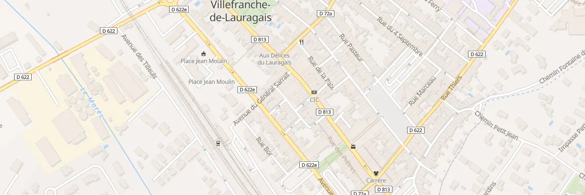 Plan du 18 Rue de Belfort à Villefranche-de-Lauragais