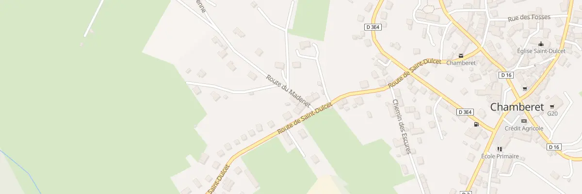 Plan du 3 Rte du Madenet à Chamberet