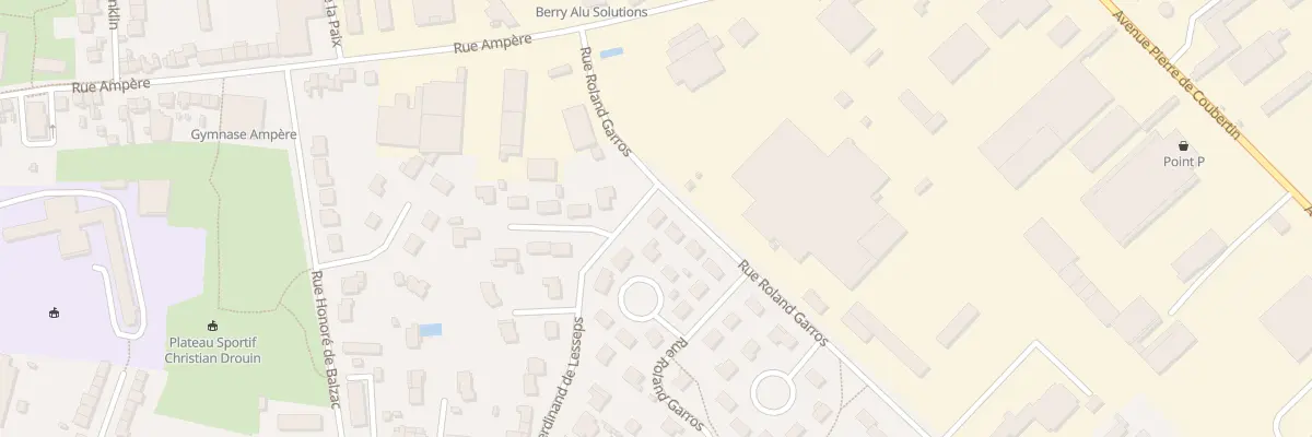 Plan du 14 Rue Roland Garros à Châteauroux