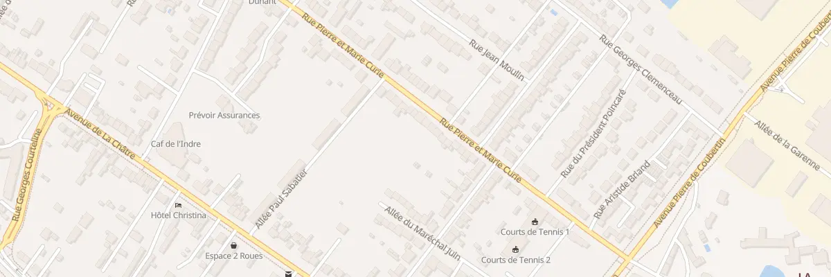 Plan du 134 Rue Pierre et Marie Curie à Châteauroux