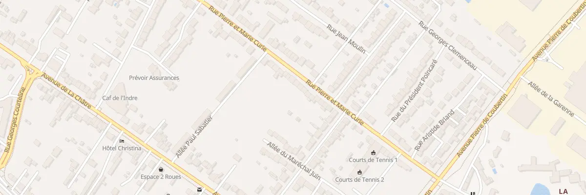 Plan du 138 Rue Pierre et Marie Curie à Châteauroux