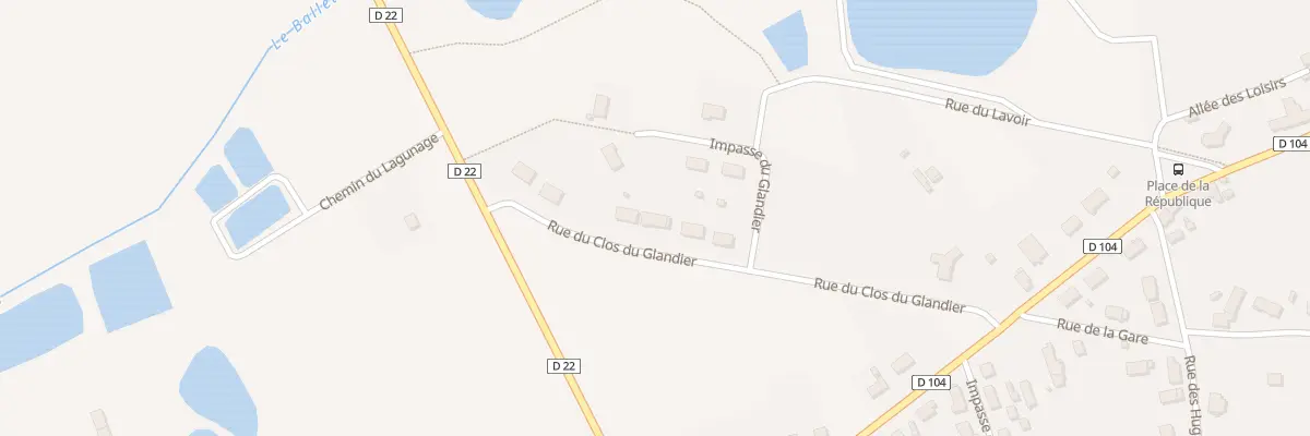 Plan du 5 Rue du Clos du Glandier à Montrieux-en-Sologne