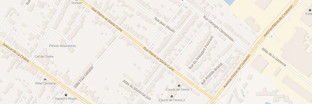 Plan du 173 Rue Pierre et Marie Curie à Châteauroux
