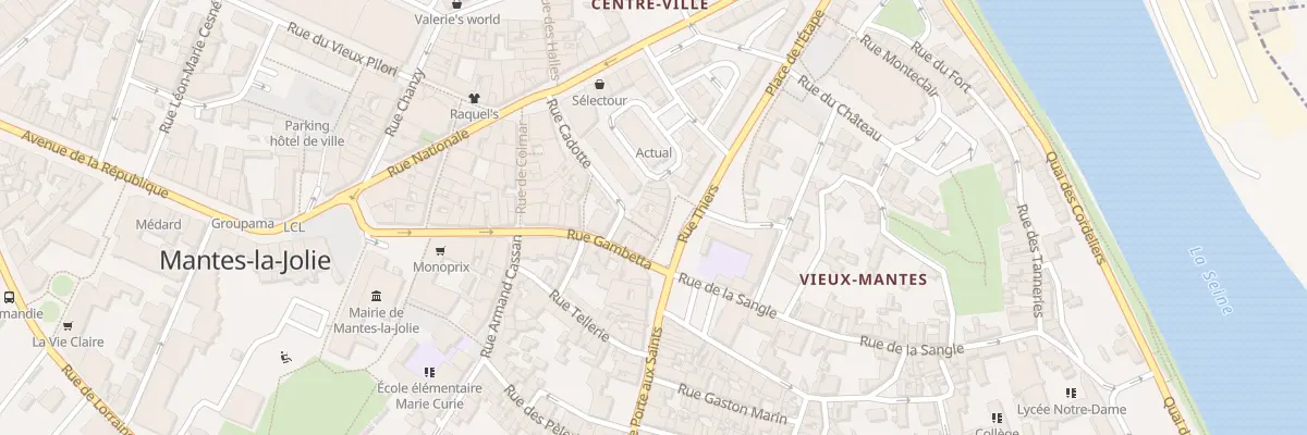 Plan du 36 Rue Thiers à Mantes-la-Jolie