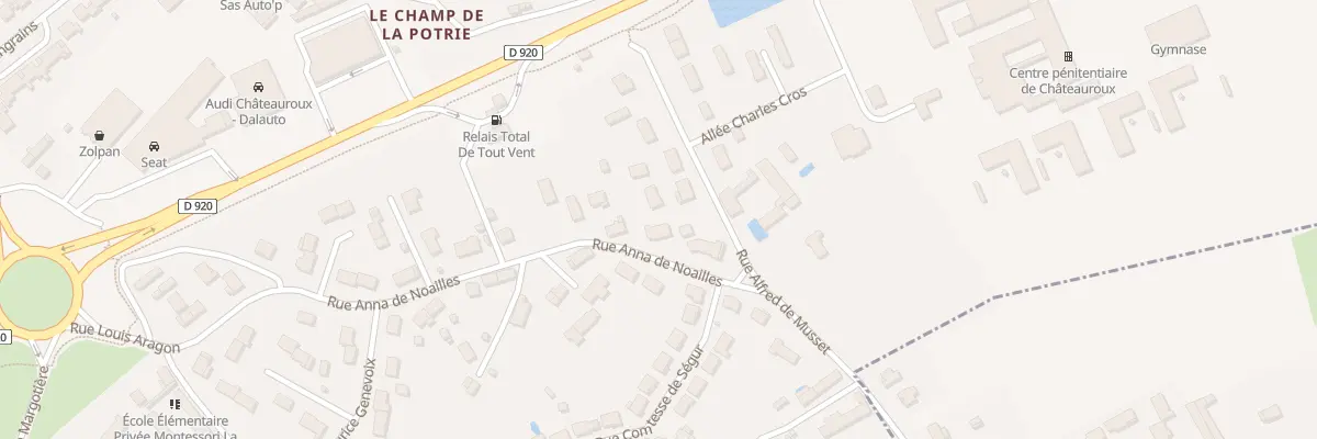 Plan du 6B Rue Alfred de Musset à Châteauroux