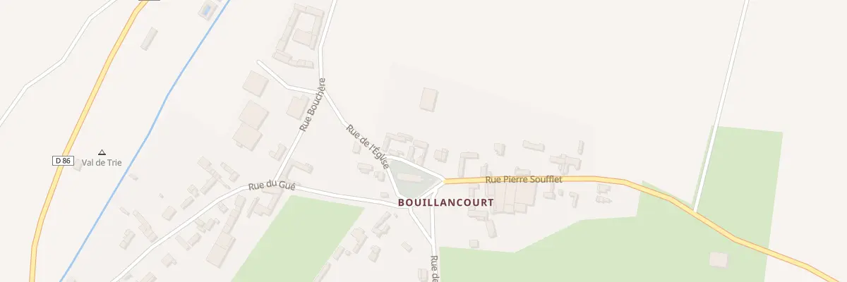 Plan du 2 Rue de l’Eglise Bouillancourt à Moyenneville