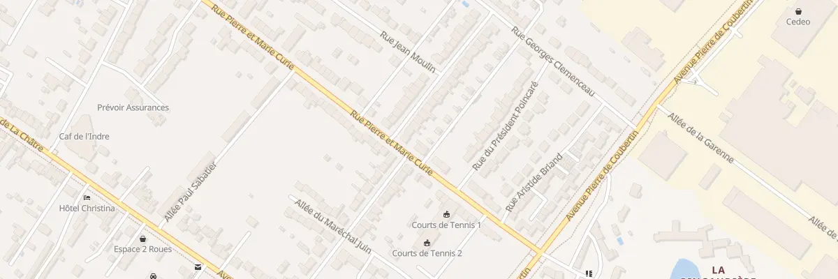 Plan du 2 Rue du Maréchal Lyautey à Châteauroux