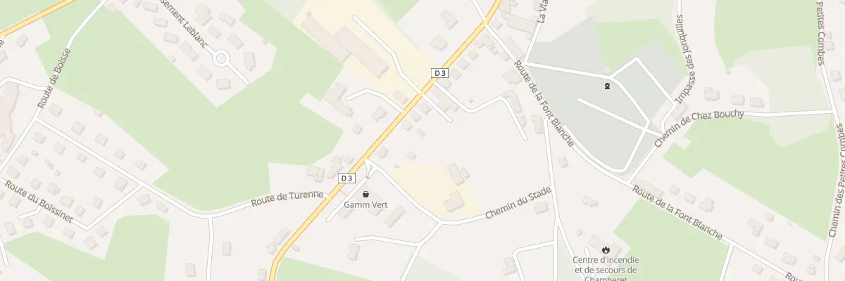 Plan du 31 Rte Archambaud de Comborn à Chamberet