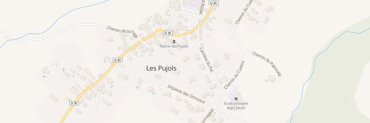 Plan du 4 Car du Pal aux Pujols