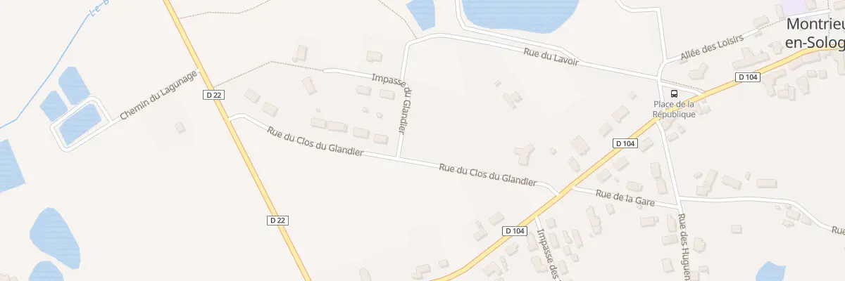 Plan du 1 Imp du Glandier à Montrieux-en-Sologne