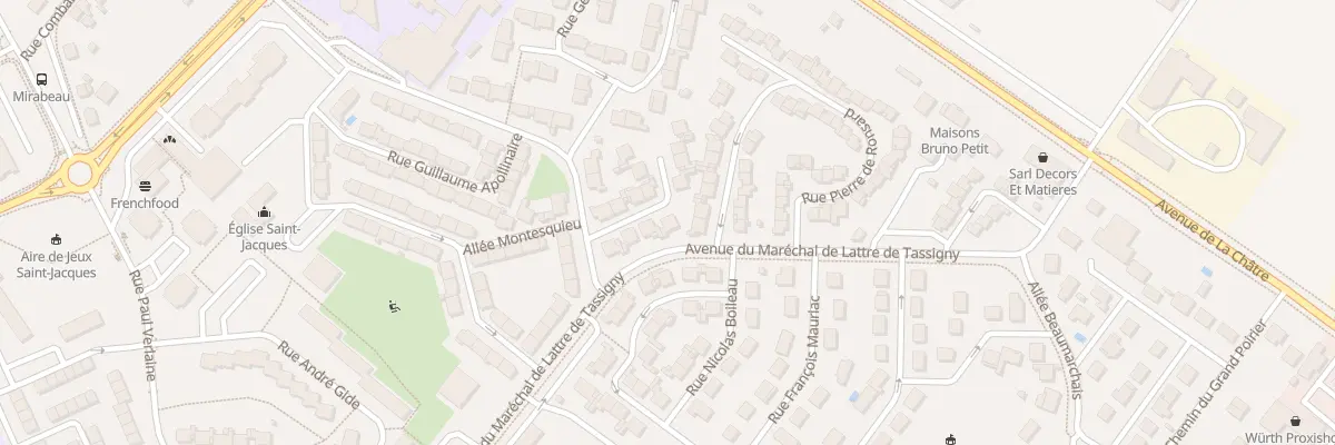 Plan du 8 All Jean de La Bruyère à Châteauroux
