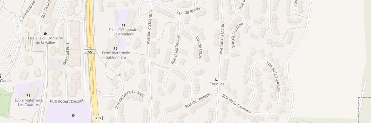 Plan du 13 Rue d’Auffreville à Mantes-la-Ville